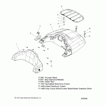 BODY, TRUNK LID AND BACKREST ASM. - N16TRAAA ALL OPTIONS (200048)