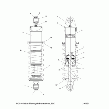 SUSPENSION, SHOCK ABSORBER - N16CCDAA ALL OPTIONS (200051)