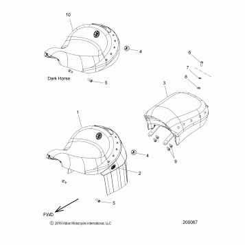 BODY, SEAT, CHIEFTAIN/DARK HORSE - N16TCAAA/TCDAA ALL OPTIONS (200067)