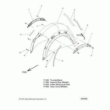 BODY, FENDER, REAR - N17THAAA  ALL OPTIONS (200085)