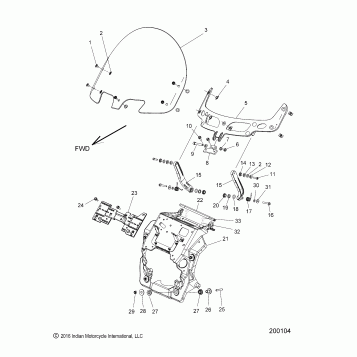 BODY, FAIRING ASM, WINDSHIELD MOUNT - N17TCAAA/TRAAA ALL OPTIONS (200104)