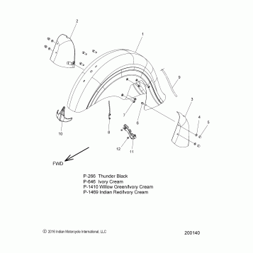 BODY, FENDER, FRONT - N17TRLAA ALL OPTIONS (200140)