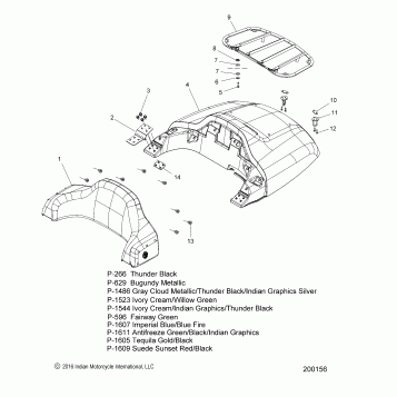 BODY, TRUNK LID AND BACKREST ASM. - N17TRAAA ALL OPTIONS (200156)