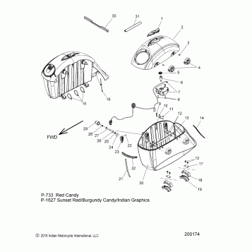 BODY, SADDLEBAG ASM. (WITH AUDIO) - N17TCE ALL OPTIONS (200174)