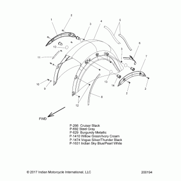 BODY, FENDER, REAR - N18CC/CV ALL OPTIONS (200194)