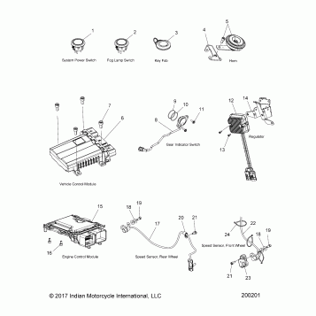 ELECTRICAL, COMPONENTS 1 - N19CVAAA ALL OPTIONS (200201)