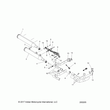 ENGINE, EXHAUST ASM. - N18MSA00/MSB00 ALL OPTIONS (200205)