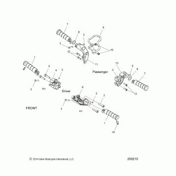 CHASSIS, FOOTPEGS - N21MSA00/MSB00 ALL OPTIONS (200210)