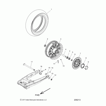 WHEEL, REAR - N18CCDAA ALL OPTIONS (200213)