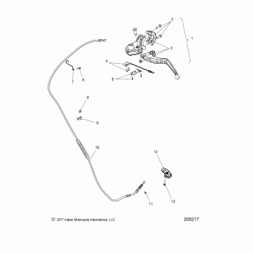 CONTROLS, CLUTCH LEVER and CABLE - N19TFAAA ALL OPTIONS (200217)
