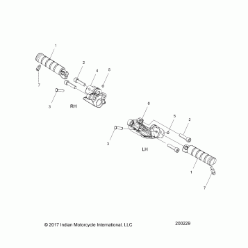CHASSIS, FOOTPEGS - N20MSA11/MSB11 ALL OPTIONS (200229)