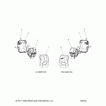 ELECTRICAL, SWITCH CONTROLS, LH/RH - N20TEDAA ALL OPTIONS (200233)