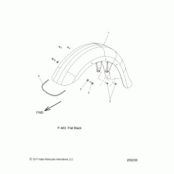 BODY, FENDER, FRONT - N18THDAA ALL OPTIONS (200236)
