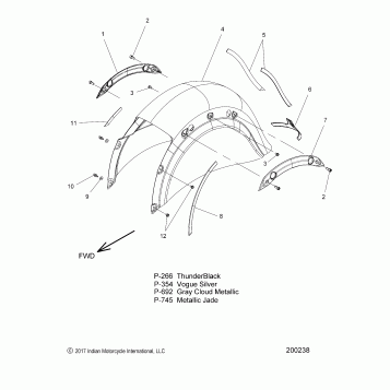 BODY, FENDER, REAR - N18THAAA  ALL OPTIONS (200238)