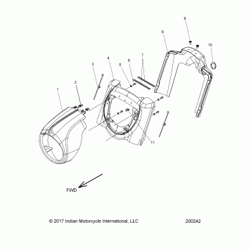 BODY, HEADLIGHT HOUSING - N18THAAA ALL OPTIONS (200004)