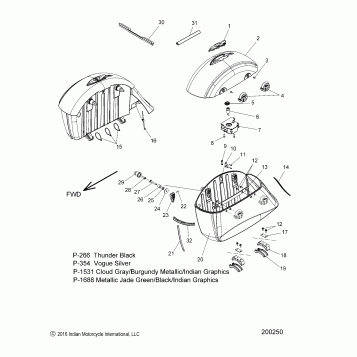 BODY, SADDLEBAG ASM. - N18THAAA  ALL OPTIONS (200250)