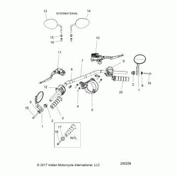 STEERING, HANDLEBAR ASSEMBLY - N18MTA00/MTB00 (200256)