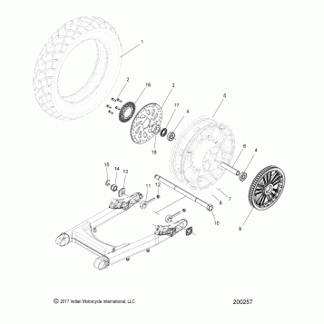 WHEEL, REAR - N20MTA00/MTB00 ALL OPTIONS (200257)