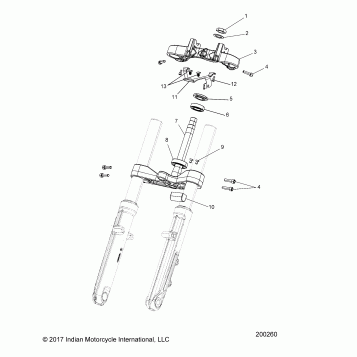 STEERING, UPPER AND LOWER CLAMPS - N18MTA00/MTB00 ALL OPTIONS (200260)