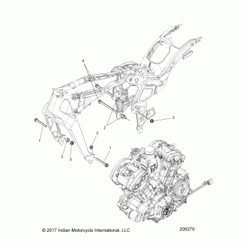 ENGINE, MOUNTING - N19MTA00/MTB00 ALL OPTIONS (200270)