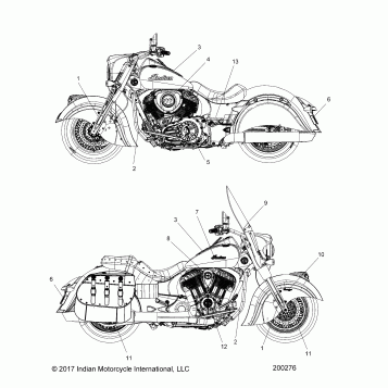 BODY, DECALS - N18CC/CV ALL OPTIONS (200138)