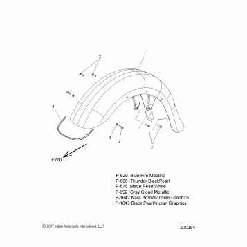 BODY, FENDER, FRONT - N18TCAA/TCBA ALL OPTIONS (200284)
