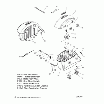 BODY, SADDLEBAG ASM. - N18TCAA/TCBA ALL OPTIONS (200286)