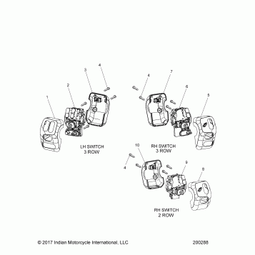 ELECTRICAL, SWITCH CONTROLS, LH/RH - N18TCAA/TCBA ALL OPTIONS (200288)