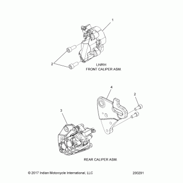 BRAKES, CALIPERS, FRONT and REAR - N19TRAAA/TREAA ALL OPTIONS (200291)