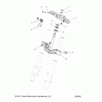 STEERING, UPPER AND LOWER CLAMPS - N20TCDBB ALL OPTIONS (200292)