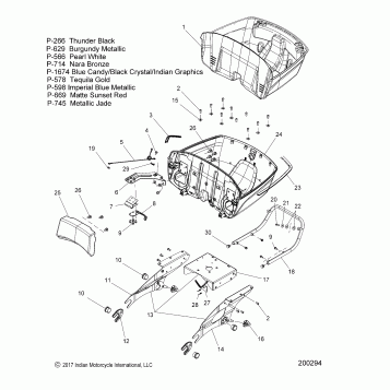 BODY, TRUNK BASE MOUNTING ASM. - N18TRA/TRE ALL OPTIONS (200294)