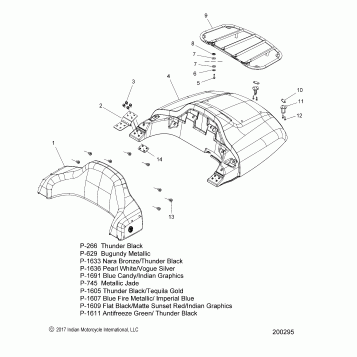 BODY, TRUNK LID AND BACKREST ASM. - N18TRA/TRE ALL OPTIONS (200295)