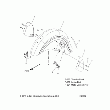 BODY, FENDER, FRONT - N18TFAAA ALL OPTIONS (200312)