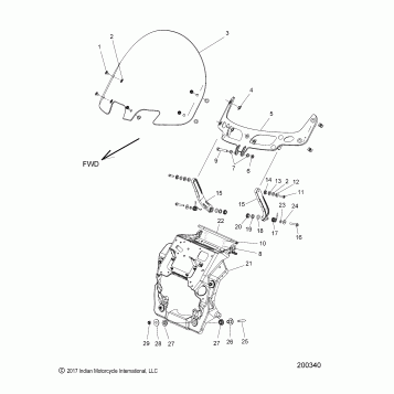 BODY, FAIRING ASM, WINDSHIELD MOUNT - N18TFAAA ALL OPTIONS (200340)