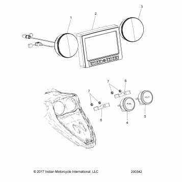 ELECTRICAL, INSTRUMENT CLUSTER - N18TRAAA/TREAA ALL OPTIONS (200095)