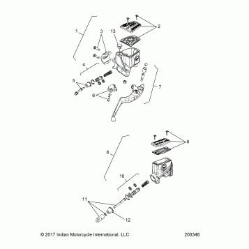 BRAKES, MASTER CYL., FRONT and REAR - N19MTA00/MTB00 ALL OPTIONS (200121)
