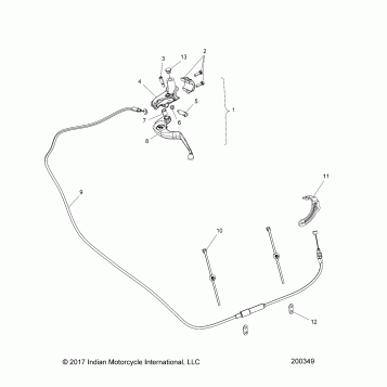 CONTROLS, CLUTCH LEVER ASM. and CABLE - N20MTA00/MSB00/MTG00/MTH00 ALL OPTIONS (200122)