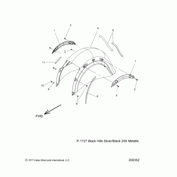 BODY, FENDER, REAR - N18TCEAA ALL OPTIONS (200352)