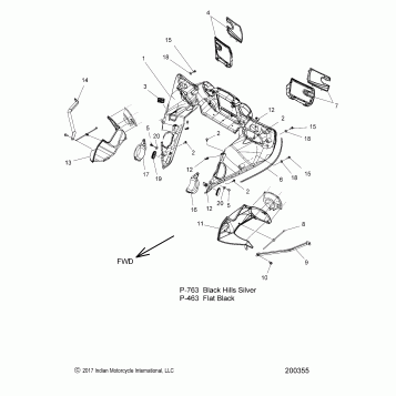 BODY, FAIRING ASM 3 - N18TCEAA ALL OPTIONS (200355)