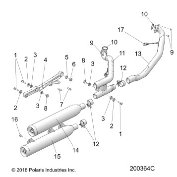 ENGINE, EXHAUST ASM. - N20MTA11/MTB11 ALL OPTIONS (200364C)