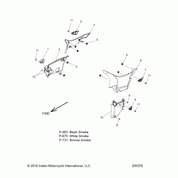 BODY, SIDE COVERS - N19TCDAA ALL OPTIONS (200376)