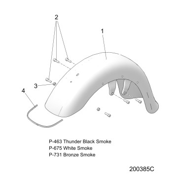 BODY, FENDER, FRONT - N19TCDAA ALL OPTIONS (200385C)