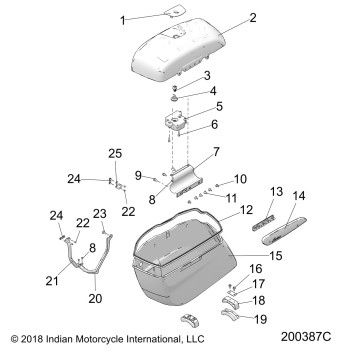 BODY, SADDLEBAG ASM. - N19TCBAA/TCAAA ALL OPTIONS (200387C)