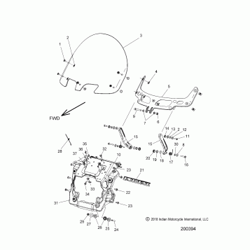 BODY, FAIRING ASM, WINDSHIELD MOUNT - N19TCDAA ALL OPTIONS (200394)