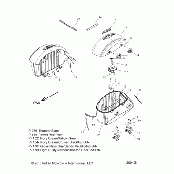 BODY, SADDLEBAG ASM. - N19TFAAA ALL OPTIONS (200426)