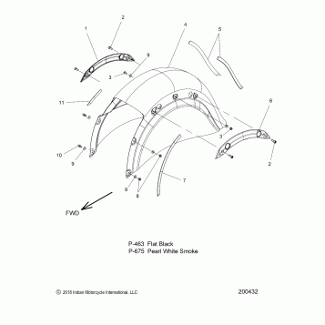 BODY, FENDER, REAR - N19THDAA  ALL OPTIONS (200432)