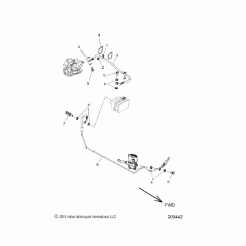 BRAKES, BRAKE LINE, REAR, ABS - N19TRAAA/TREAA ALL OPTIONS (200442)
