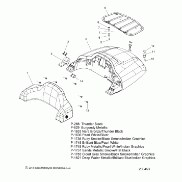 BODY, TRUNK LID AND BACKREST ASM. - N19TRAAA/TREAA ALL OPTIONS (200453)