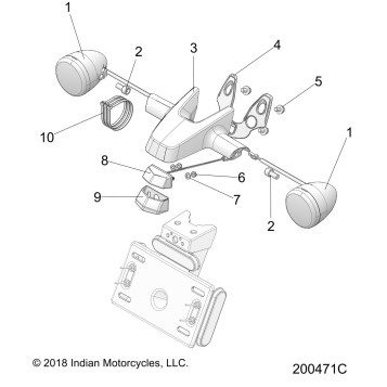 ELECTRICAL, REAR LIGHTING/TURN SIGNALS - N19TCBAA/TCAAA ALL OPTIONS (200471C)
