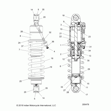 SUSPENSION, SHOCK ABSORBER - N19TCDAA ALL OPTIONS (200478)